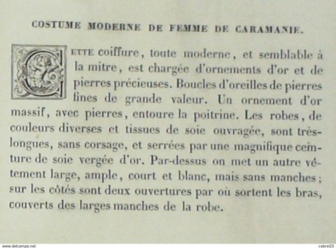 Turquie CARAMANIE femme moderne 1859