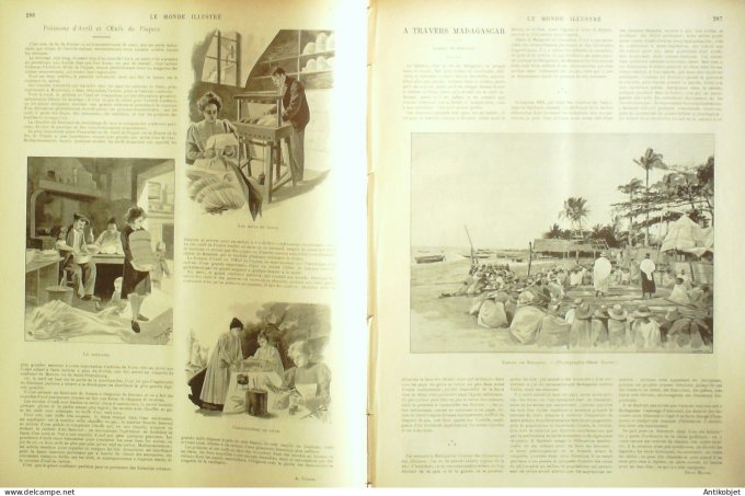 Le Monde illustré 1898 n°2141 Madagascar  Kabary Borizano Brest (29) Alger troubles Madrid Pâques