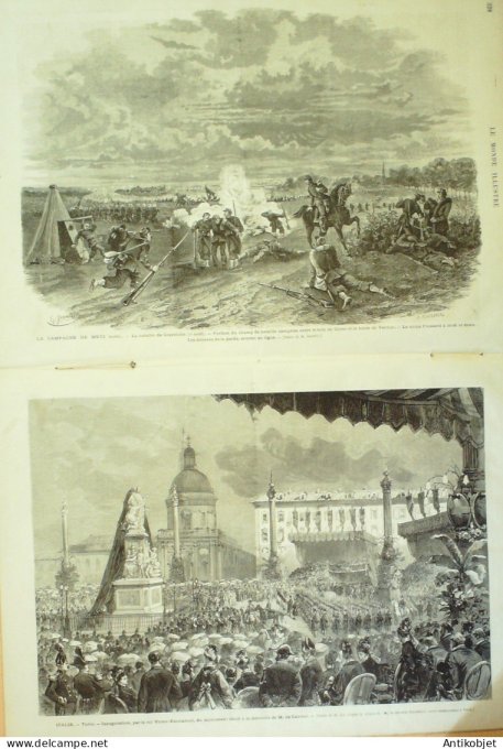 Le Monde illustré 1873 n°867 Italie Turin Metz Gravelotte (57) Procès Mal Bazaine Tombe et vases gal