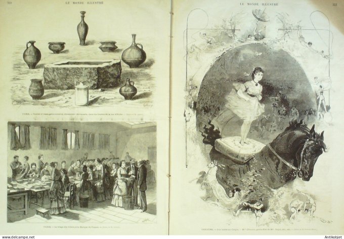 Le Monde illustré 1873 n°867 Italie Turin Metz Gravelotte (57) Procès Mal Bazaine Tombe et vases gal