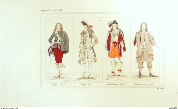 Portrait Pages en 1646-1678 Gentilhommes