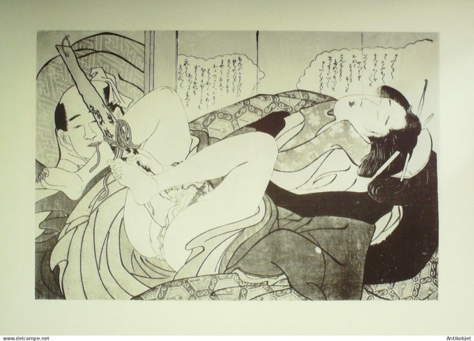 Estampe Japonaise scène érotique (Chokosaï Yeisho)