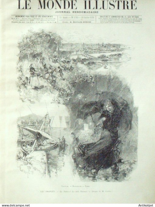Le Monde illustré 1891 n°1763 Névada Elko Peaux-rouges Sioux Alphonse Daudet Sénéga St-Louis