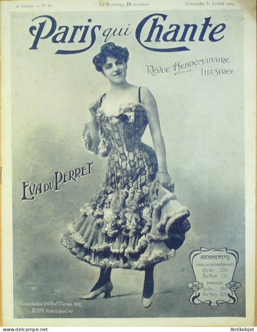 Paris qui chante 1904 #80 Du Perret Dumoraize Moreau Cosnard Lilo Mistinguette