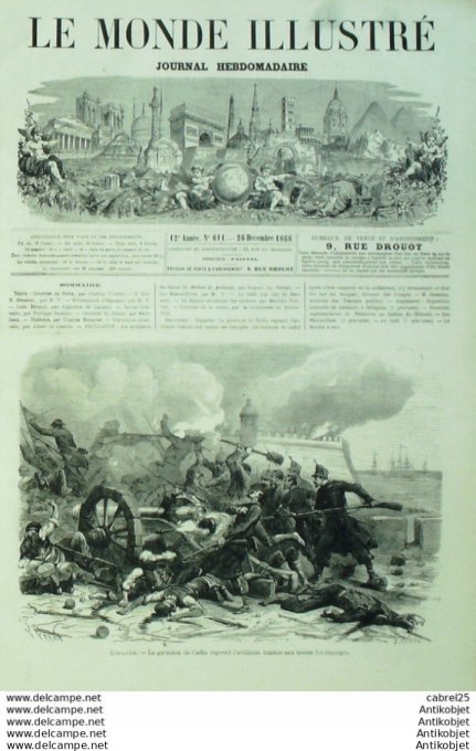 Le Monde illustré 1868 n°611 Espagne Cadix San Juan De Dios Angleterre Islington Race Lang Horn