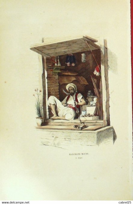 Algérie ALGER marchand Maure 1849