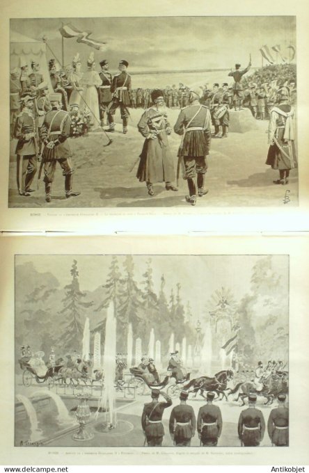 Le Monde illustré 1897 n°2108 Russie Tsarkoé-Sélo Péterhof Guillaume III  Californie Port Juneau
