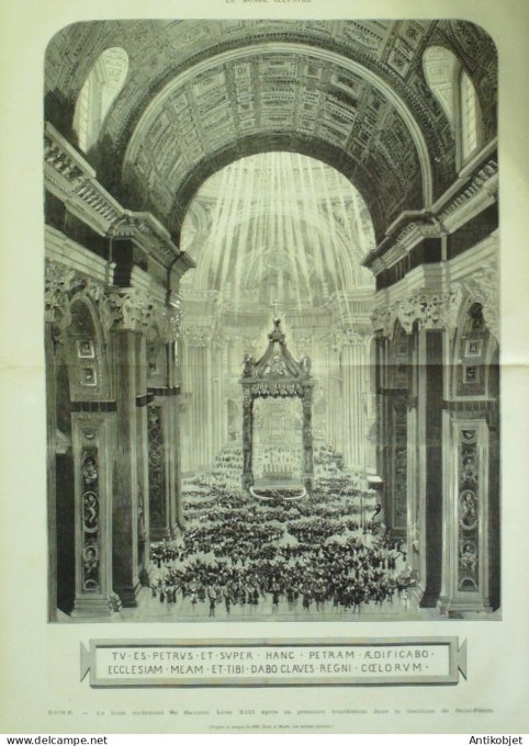 Le Monde illustré 1878 n°1093 Rome Léon XIII Russie St-Pétersbourg Vésinet (92)