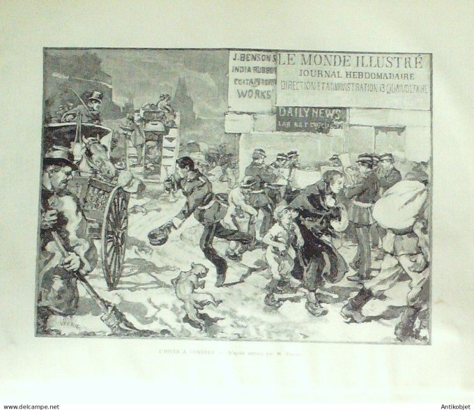 Le Monde illustré 1891 n°1763 Névada Elko Peaux-rouges Sioux Alphonse Daudet Sénéga St-Louis