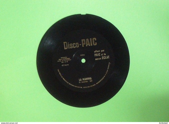 Aznavour Charles 45T Pub savon Disco-Paic 1963