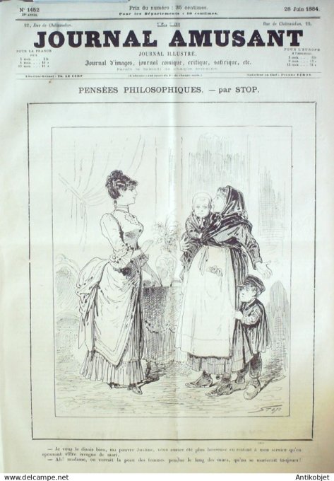 Le Journal Amusant 1884 # 1452 Le vendredi aux acacias par Mars