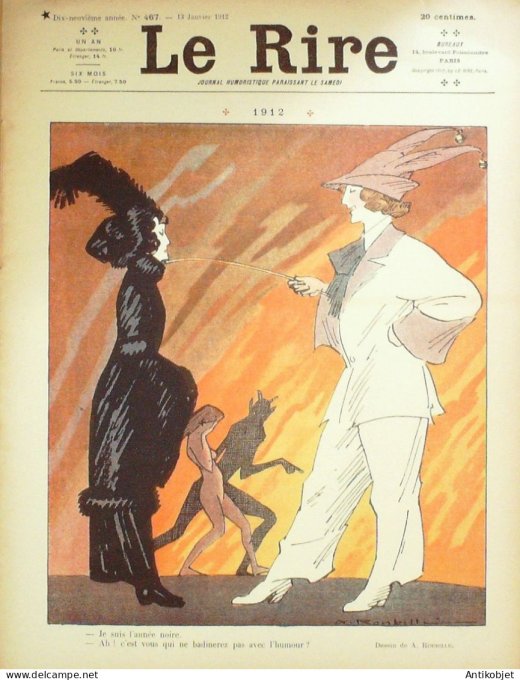 Le Rire 1912-01-13 # 467 Journal humoristique Ed.Originale Le Terme