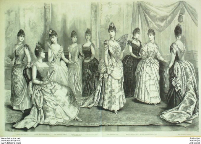 Gravure de mode actuelle 1872 n°33