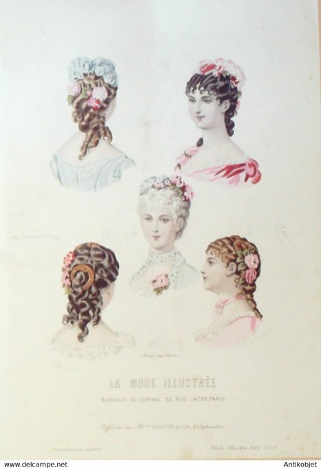 Gravure de mode La Mode illustrée 1882 n°02 (Maison Boutin)