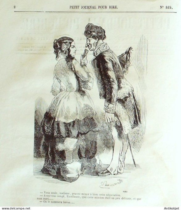 Petit journal pour Rire 1864 # 524 Les Bohemiens Damourette