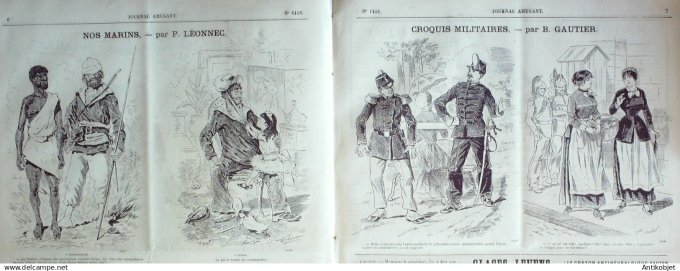 Le Journal Amusant 1884 # 1452 Le vendredi aux acacias par Mars
