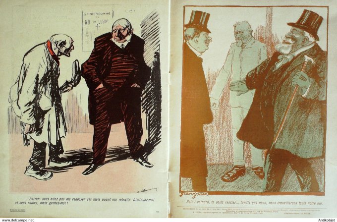 L'Assiette au beurre 1906 # 257 Retraites ouvrières Delannoy Naudin
