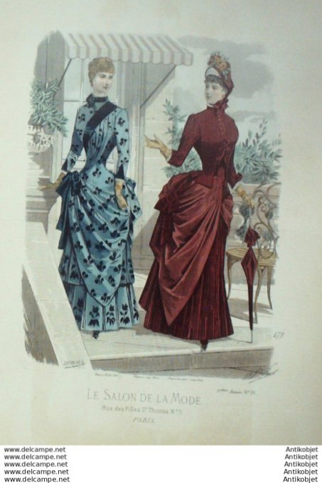 Gravure Mode Salon 1883 #  679 (Old Fashion plate)