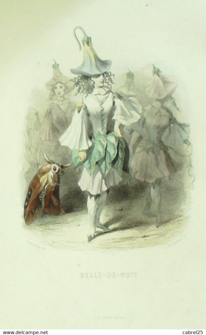 Grandville "Les fleurs animées" Belle de nuit 1847