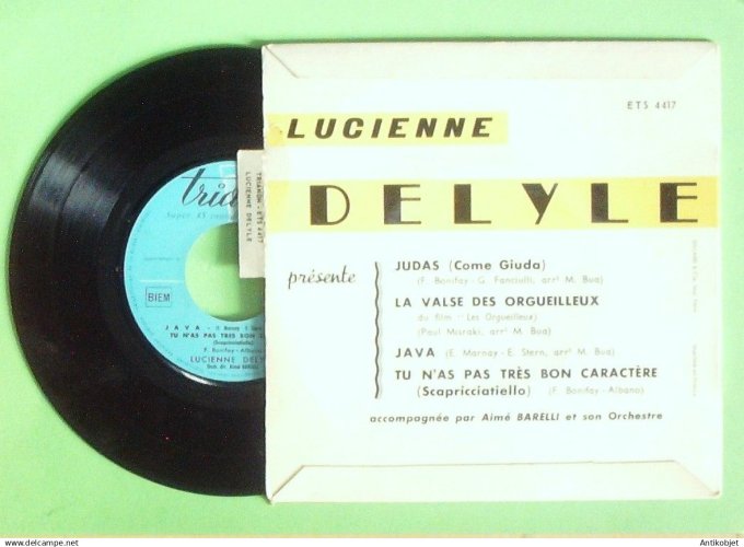 Delyle Lucienne 45T EP Judas (languette) 1965