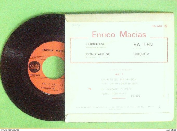 Macias Enrico 45T EP L'Oriental (languette) 1972