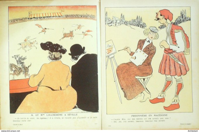 L'Assiette au beurre 1904 # 194 Pourquoi ils voyagent roi du Portugal Ostoya