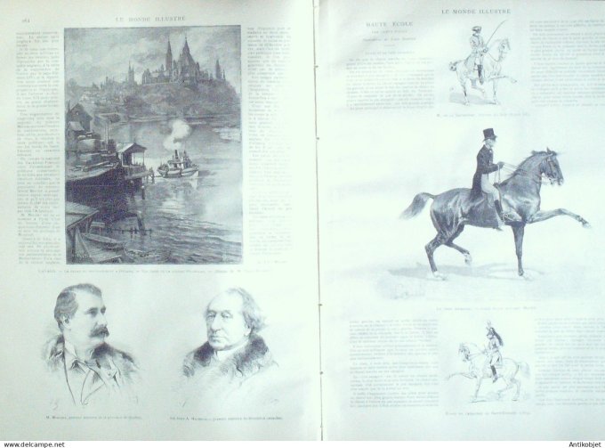 Le Monde illustré 1891 n°1775 Canada Ottawa Terre-Neuve Bonne-Baie John Macdonald