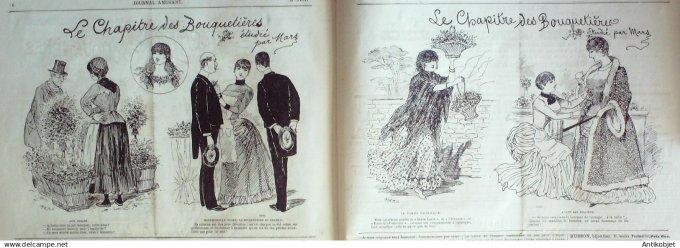 Le Journal Amusant 1884 # 1477 Le chapitre des bouquetieres par Mars