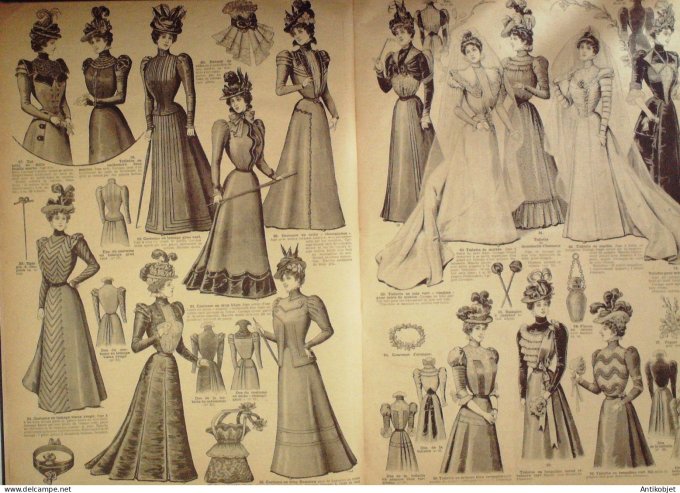 La Mode du Petit journal 1898 n° 02 Toilettes en Bengaline & Mariée
