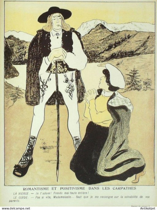 L'Assiette au beurre 1904 # 194 Pourquoi ils voyagent roi du Portugal Ostoya