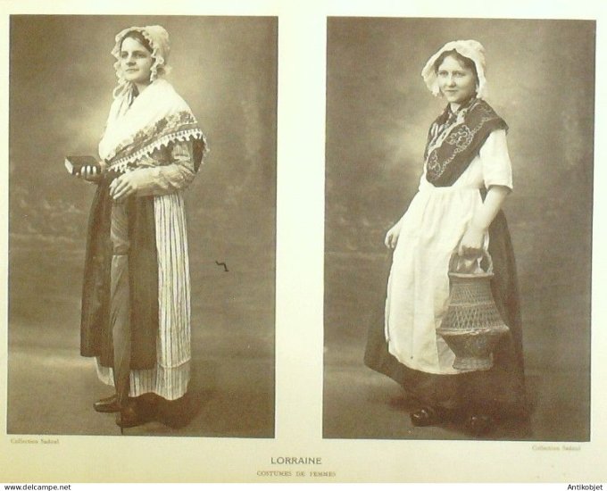 Grand-Est Lorraine Metz (57) Villageoises  par Ch.Massin XXème