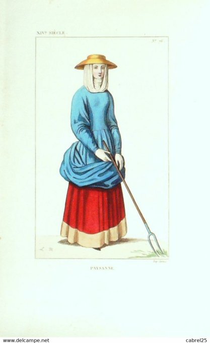 Portrait Paysanne 14ème 1852