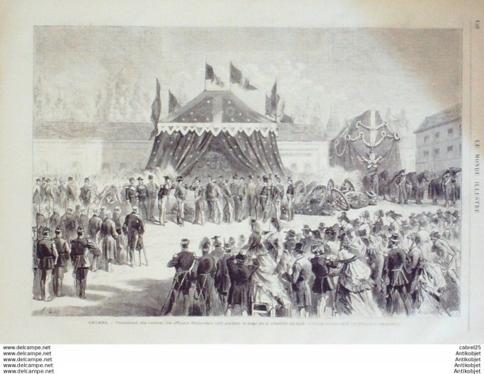 Le Monde illustré 1871 n°751 Amiens (80) Lyon (69) Forbach Spicheren Belgique Anvers (57) Chateau (9