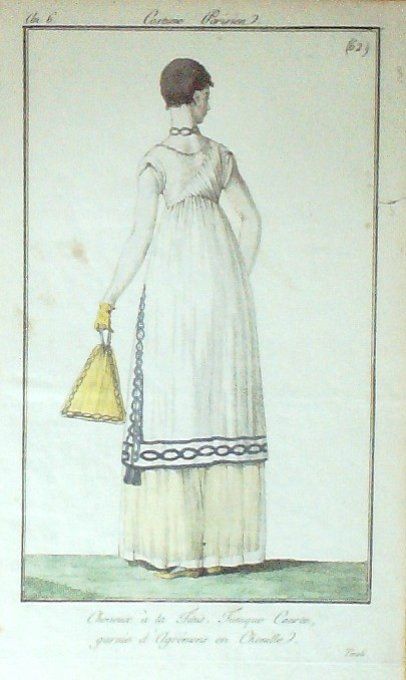 Costume Parisien 1797 an 6 # 62 (eau forte) Tunique courte garnie
