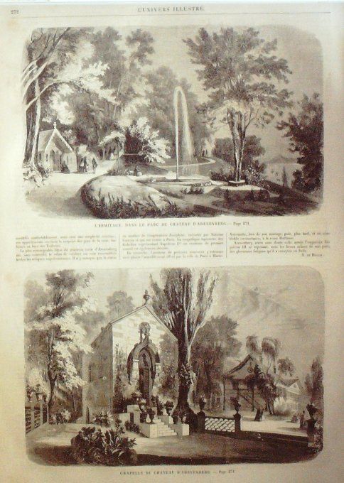 L'Univers illustré 1859 #  62 Guerre d'Italie Suisse Arenenberg Chateau