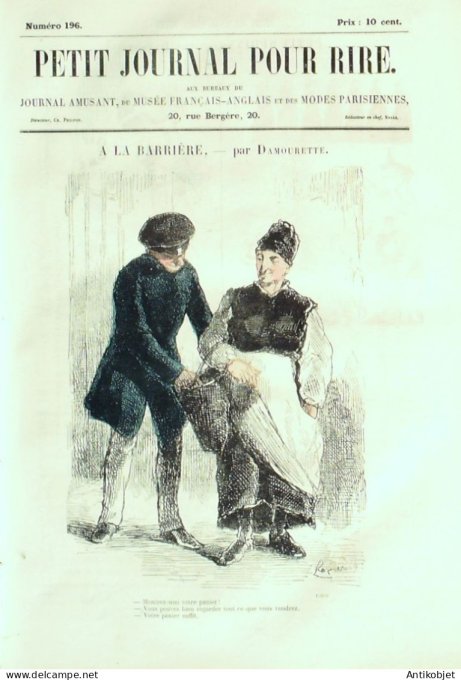 Petit journal pour Rire 1859 # 196 A la barriere Damourette