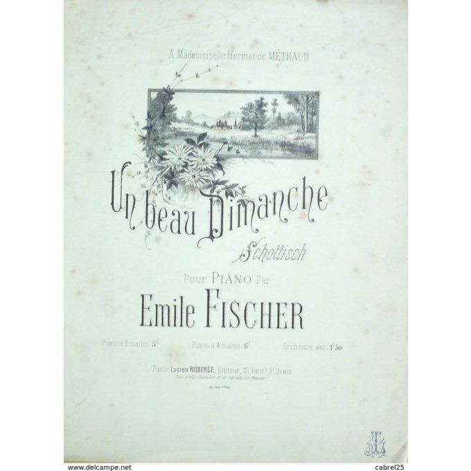 Fischer Emile Un Beau Dimanche Piano 1900