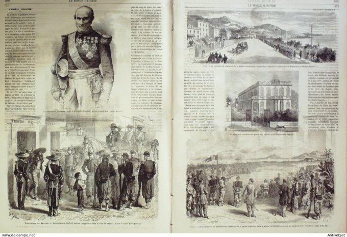 Le Monde illustré 1864 n°399 Mexico Nice (06) Sèvres (92) Udine-Frioul Italie