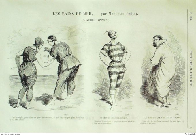 Petit journal pour Rire 1859 # 196 A la barriere Damourette