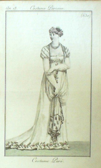 Costume Parisien 1805 an 13 # 630 (eau forte) Costume paré
