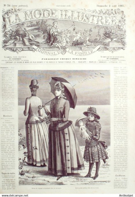 Mode illustree 1885 Lot de 10 journaux