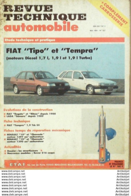 R.T Automobile Fiat Tipo & Tempra Lada Renault 19   # 527