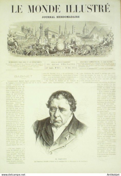 Le Monde illustré 1872 n°811 Italie Naples Piedigrotta fête Yom Kippour Suède Stockholm Issoudun (36