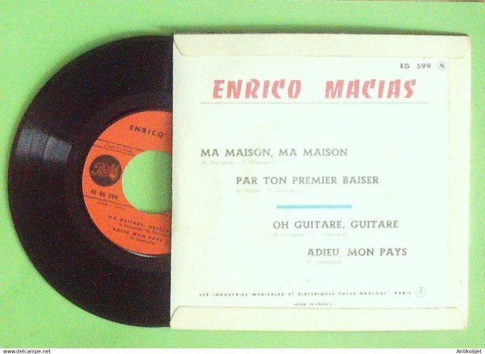 Macias Enrico 45T EP Adieu mon pays 1962
