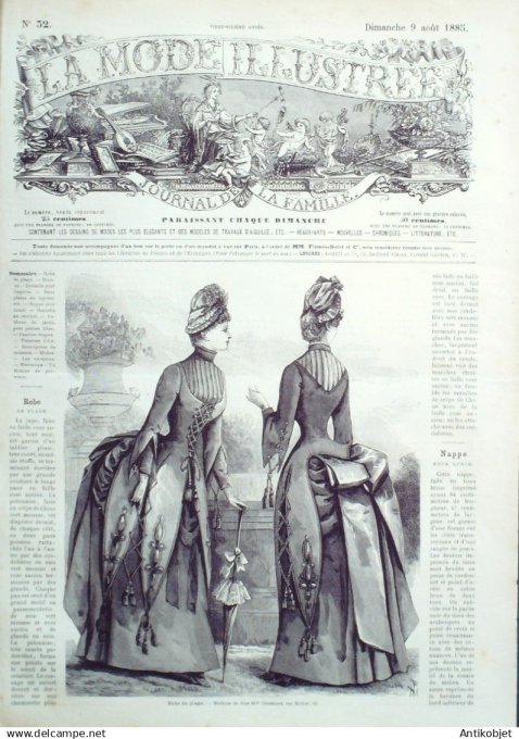 Mode illustree 1885 Lot de 10 journaux