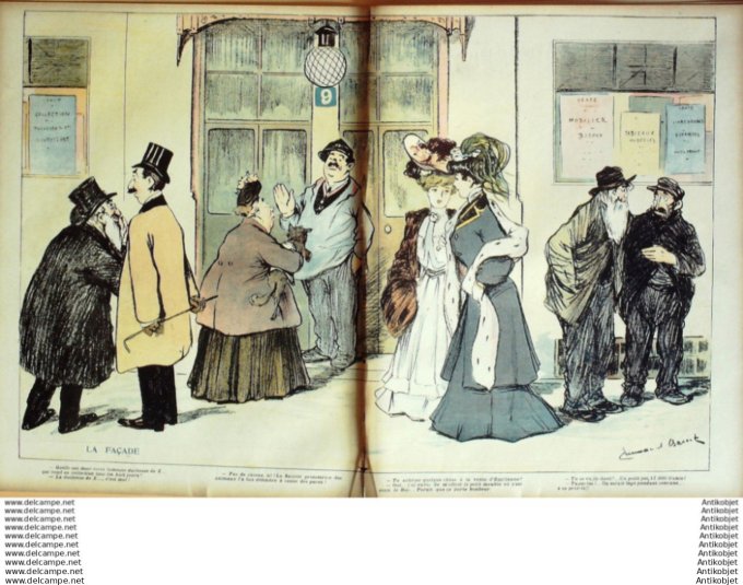 L'Assiette au beurre 1905 # 216 L'hotel des ventes Barcet