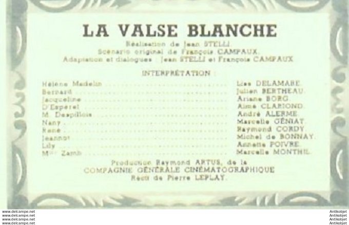 La valse blanche Ariane Borglise Delamare Julien Bertheau