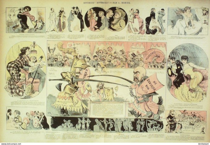 La Caricature 1880 #  11 Le divorce Draner Robida Trick
