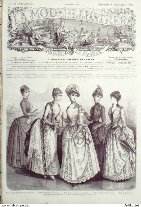Mode illustree 1885 Lot de 10 journaux