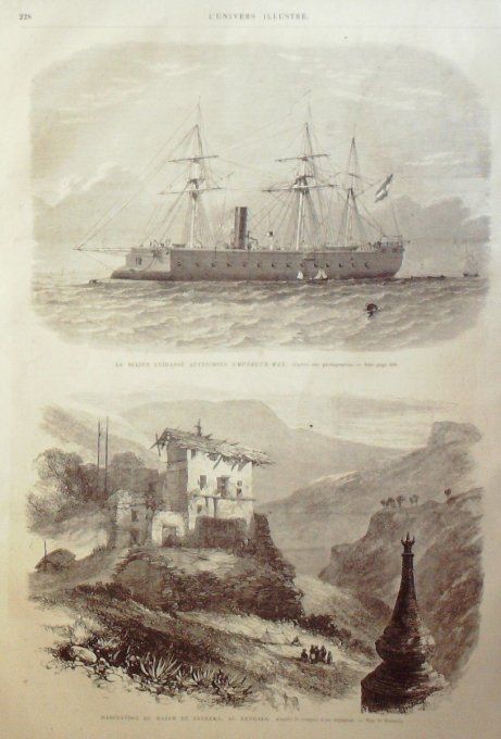 L'Univers illustré 1867 # 631 Alger maison Mauresque Inde Bengale Rajah de Saleeka  